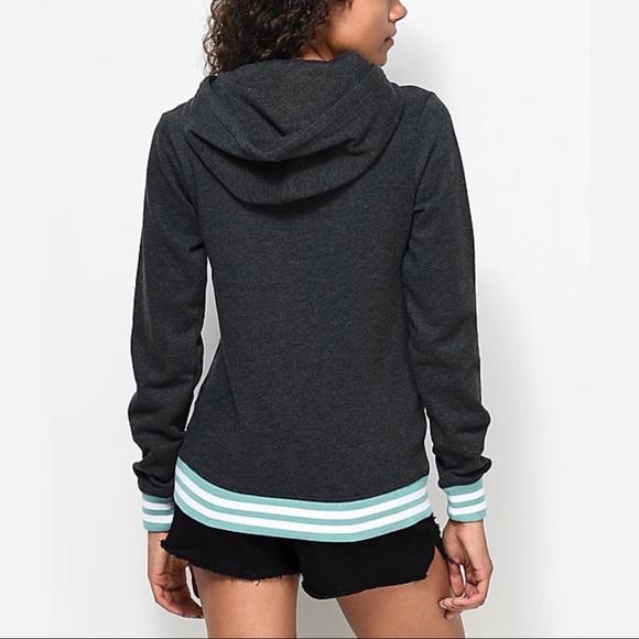 Finn Charcoal & Teal Hoodie - Picture 2 of 3